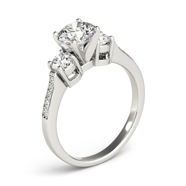 Engagement Rings 3 Stone Round
