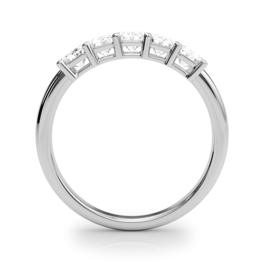 14k 5 Stone Band Emerald Cut (1 ct tw)