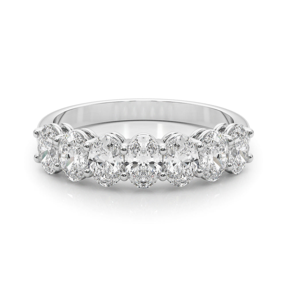 14k 7 Stone Oval Band (1ct to 2ct tw available)