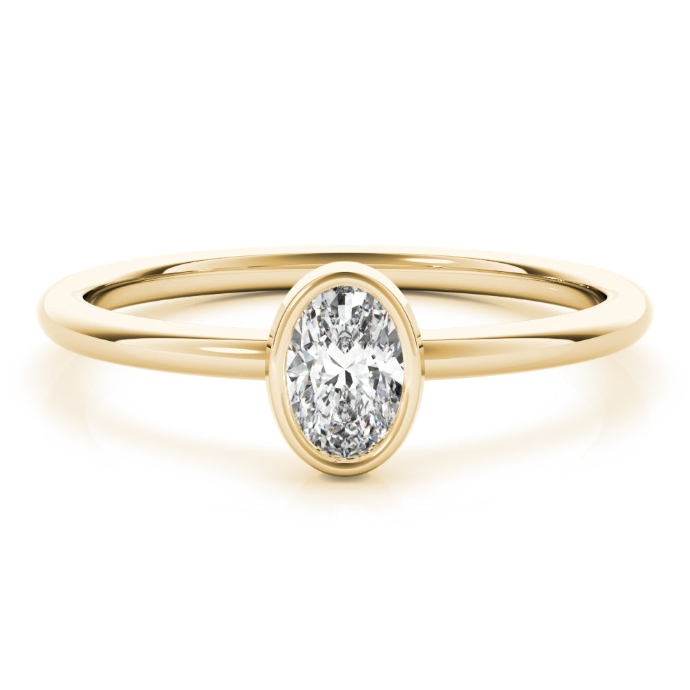 14k Solitaire Stack Oval (0.5ct tw)