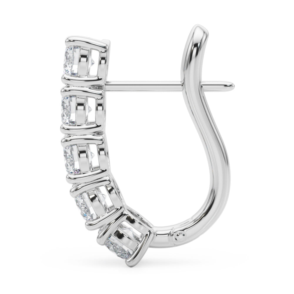 14k Diamond Earrings Omega Backs (2ct tw)