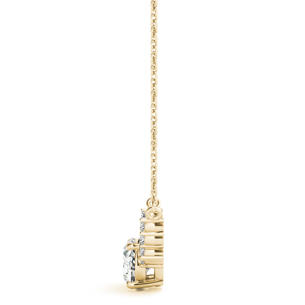 14k Oval Necklace (0.34 ct tw)