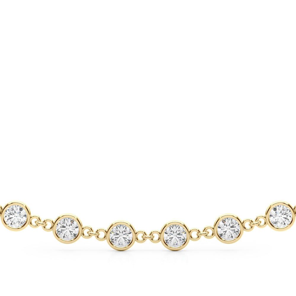 14k Paperclip Bezel Necklace (1.44 ct tw)