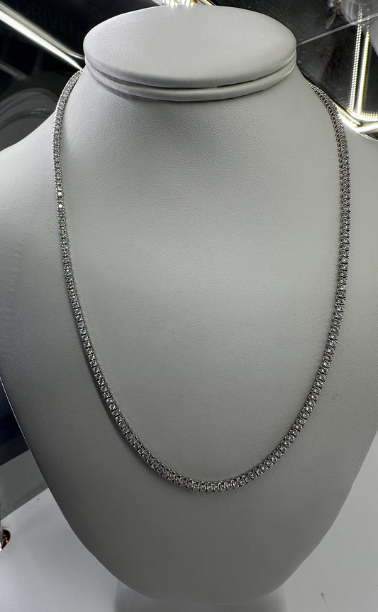 14k Tennis Necklace 16"
