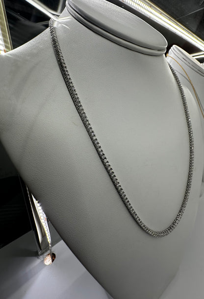 14k Tennis Necklace 16"