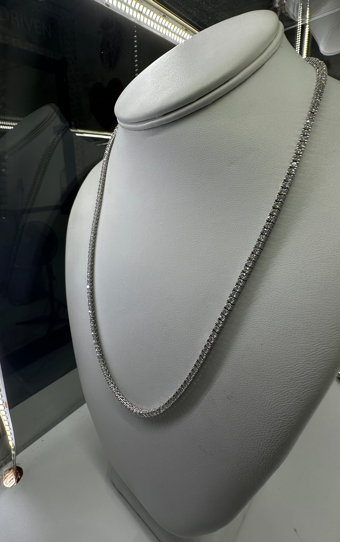 14k Tennis Necklace 16"