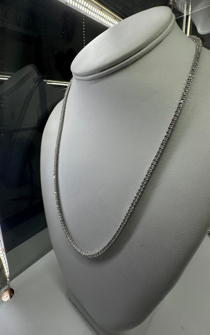 14k Tennis Necklace 16"