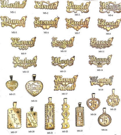 Lianas 14K Nameplate "double layer
