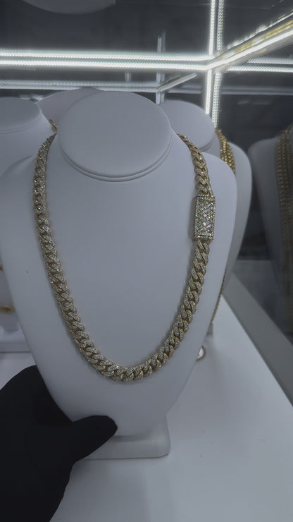 Iced Out Yellow Gold Cuban Link Chain SPECIAL