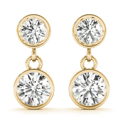 14k Double Diamond Earrings (1/2 ct tw)