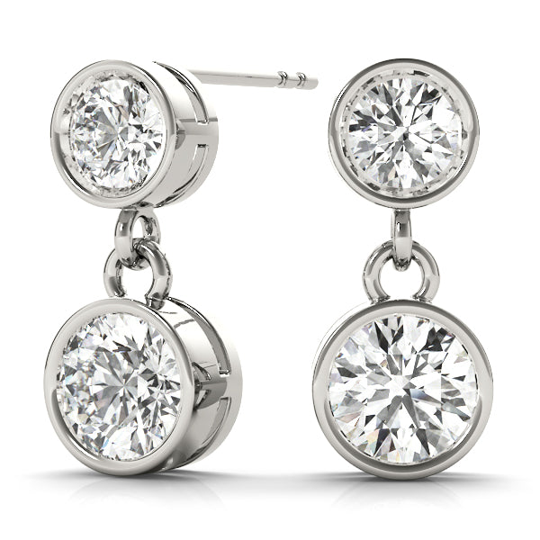 14k Double Diamond Earrings (1 ct tw)