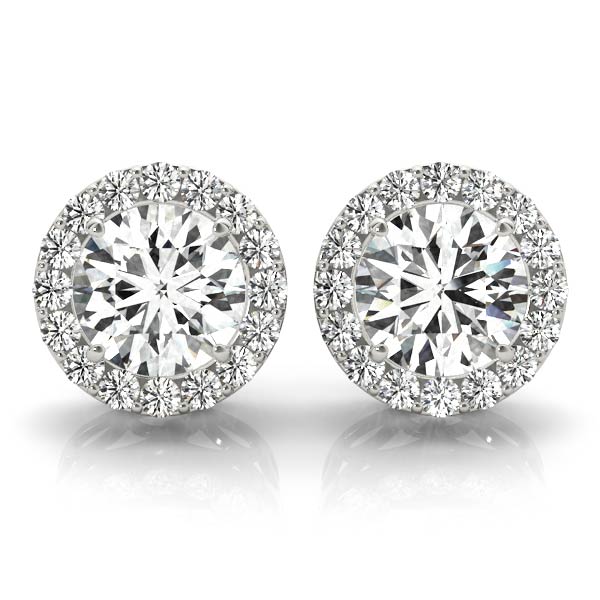 14k Halo Earrings (2.8 ct tw)