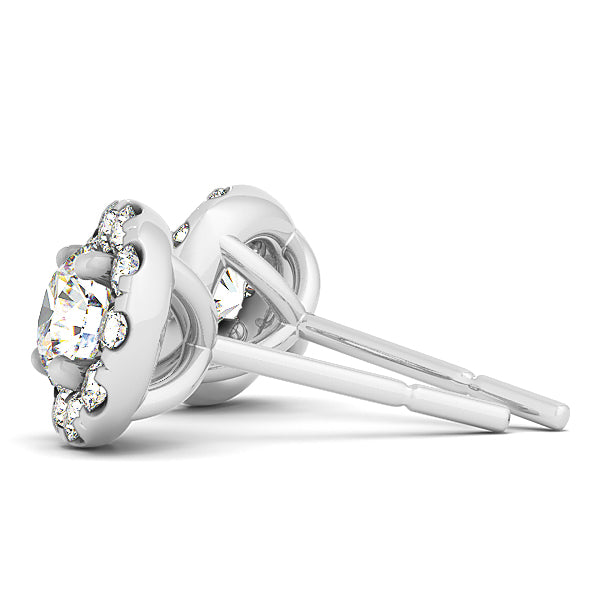 14k Halo Earrings (1.2 ct tw)