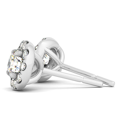 14k Halo Earrings (1.2 ct tw)