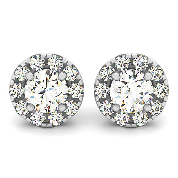 14k Halo Earrings (1.2 ct tw)