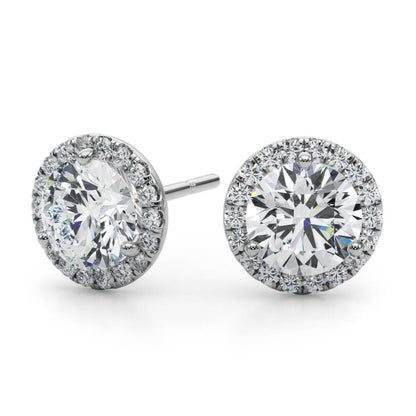 14k Halo Earrings (2.2 ct tw)