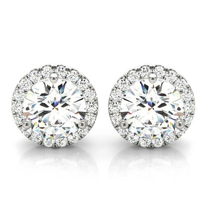 14k Halo Earrings (2.2 ct tw)