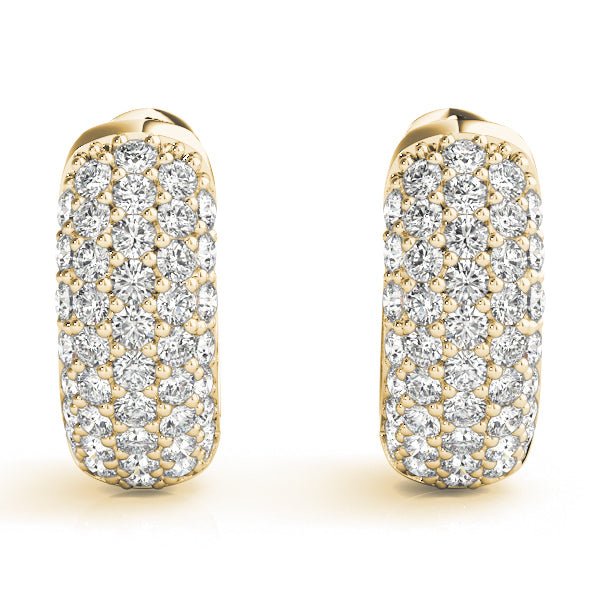 .5 Inch 5 Row Pave Earrings