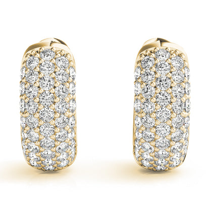 .5 Inch 5 Row Pave Earrings