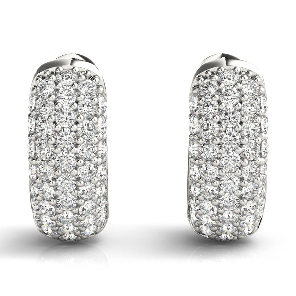 .5 Inch 5 Row Pave Earrings