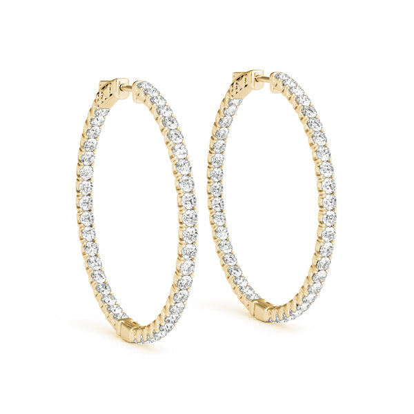 (1/4 ct tw) .75 Inch Round Hoops