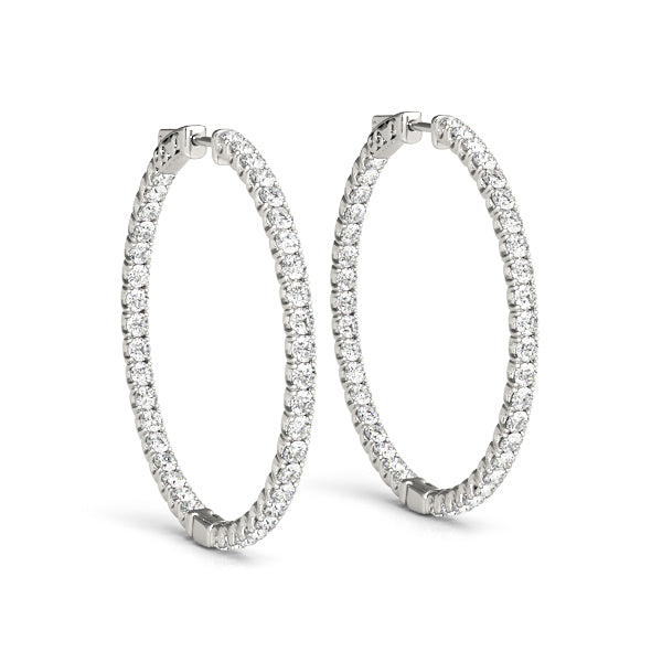 (1/4 ct tw) .75 Inch Round Hoops