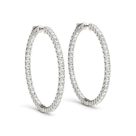 (1/4 ct tw) .75 Inch Round Hoops