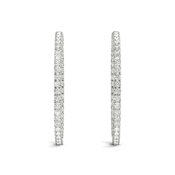 (1/2 ct tw).75 Inch Round Hoops