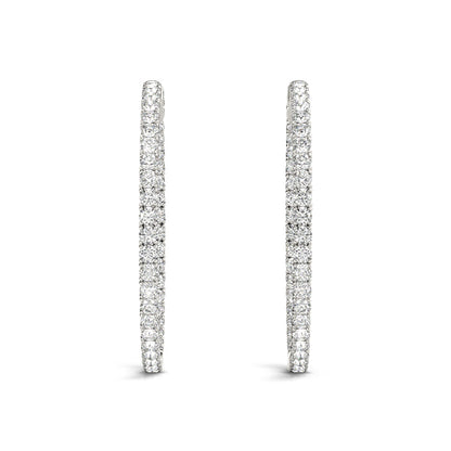 (1/2 ct tw).75 Inch Round Hoops