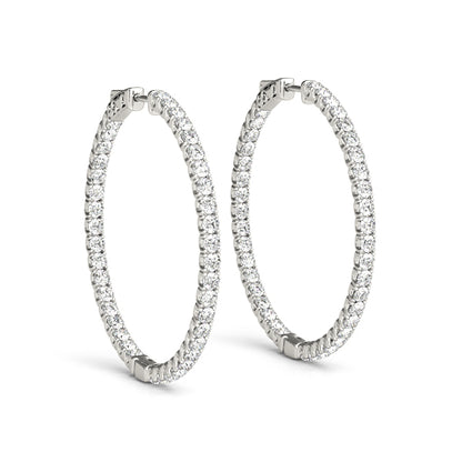 1.1 Inch 4 Prong Round Hoops