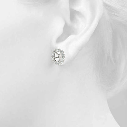 Earring Jacket For 1.0 Ct Center