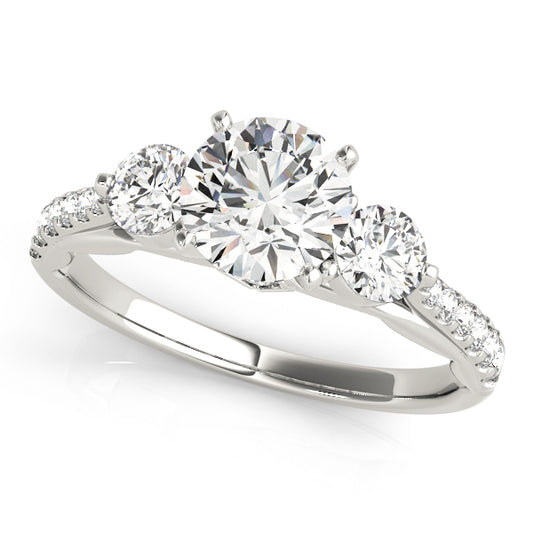 Engagement Rings 3 Stone Round