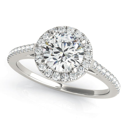 Round Halo Engagement Ring