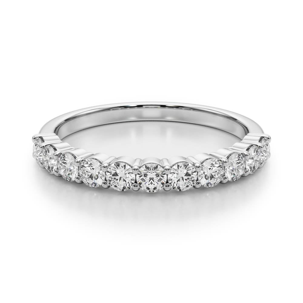 Straight Diamond Wedding Band