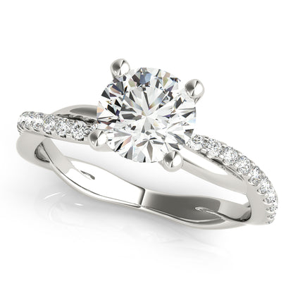 Twisted Dia Shank Engagement Ring