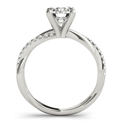 Twisted Dia Shank Engagement Ring