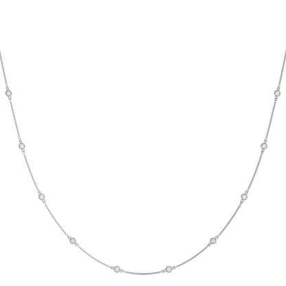 .030 (1.1mm) Dia Station Necklace