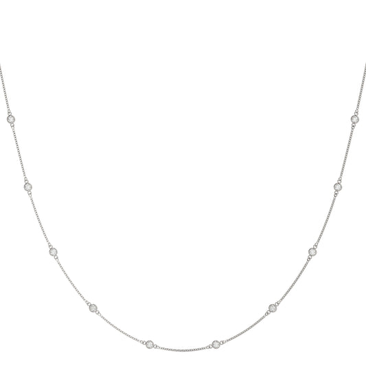 .030 (1.1mm) Dia Station Necklace