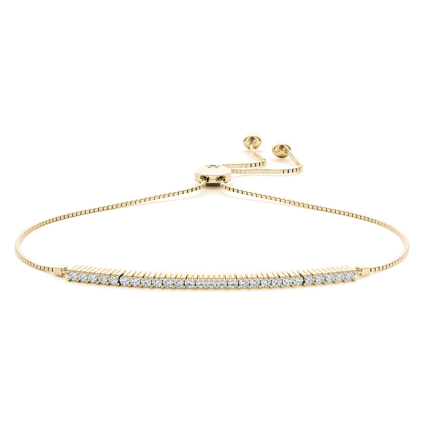 14k Diamond Adjustable Bracelet