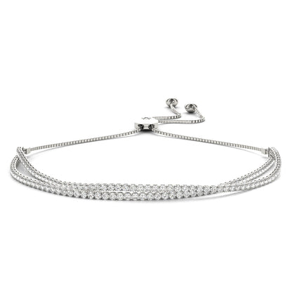 In Line Adjustable Tennis Bracelet 2 1/3ct