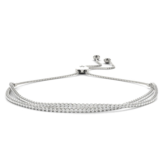 In Line Adjustable Tennis Bracelet 2 1/3ct