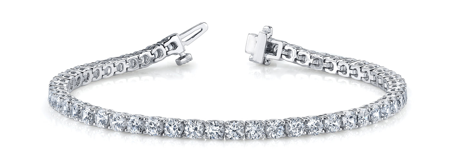 Diamond 4 Prong In Line Tennis Bracelet