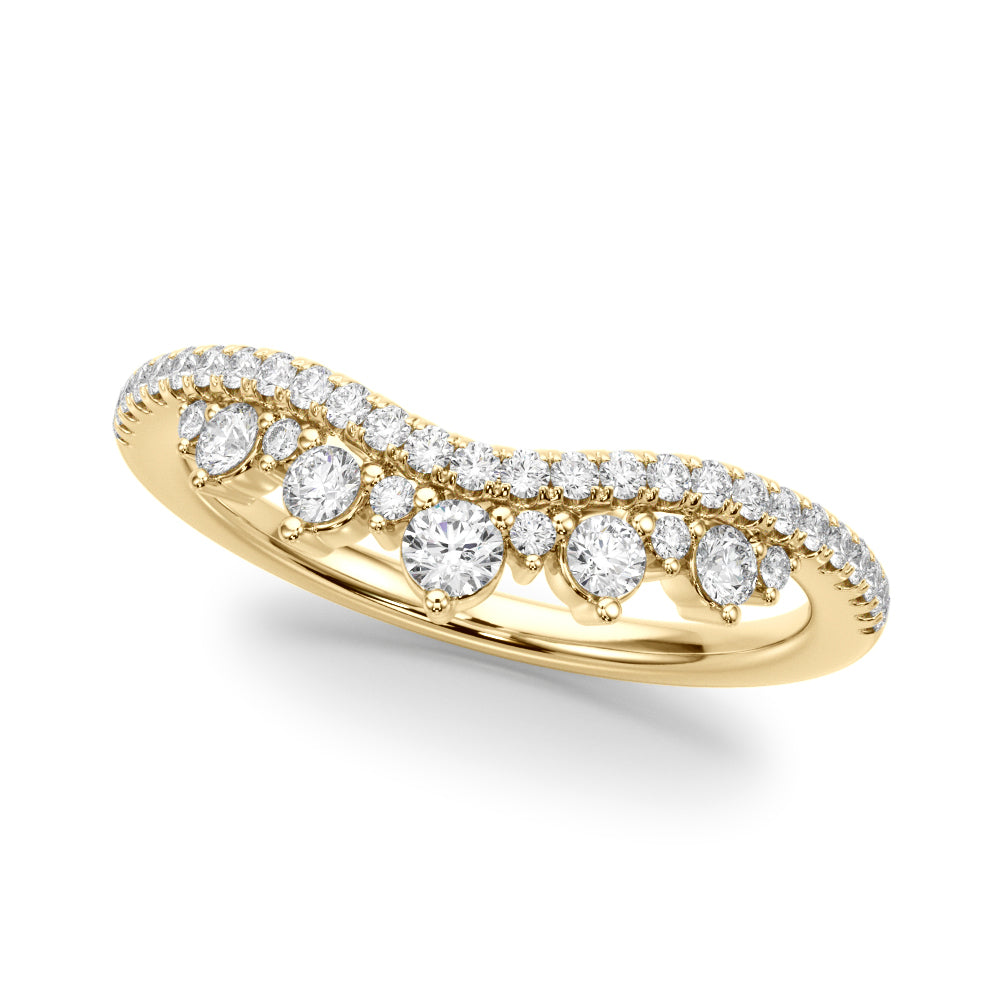 14k Diamond Chevro Band (0.36ct tw)