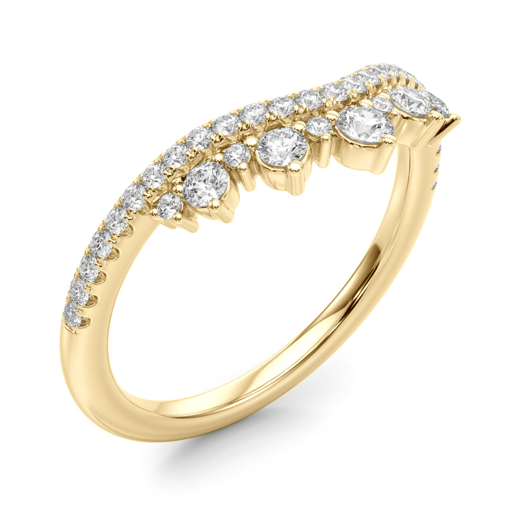 14k Diamond Chevro Band (0.36ct tw)