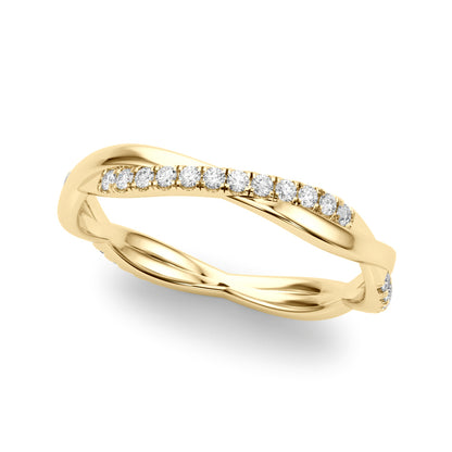 14k Diamond Twisted Band (0.2ct tw)