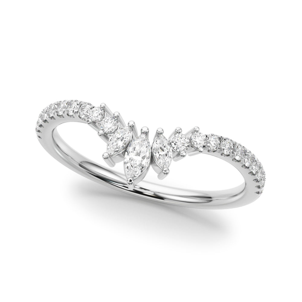 14k Fashion Ring Marquise & Round (0.35ct tw)