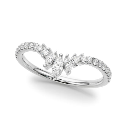 14k Fashion Ring Marquise & Round (0.35ct tw)
