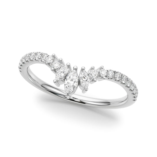 14k Fashion Ring Marquise & Round (0.35ct tw)