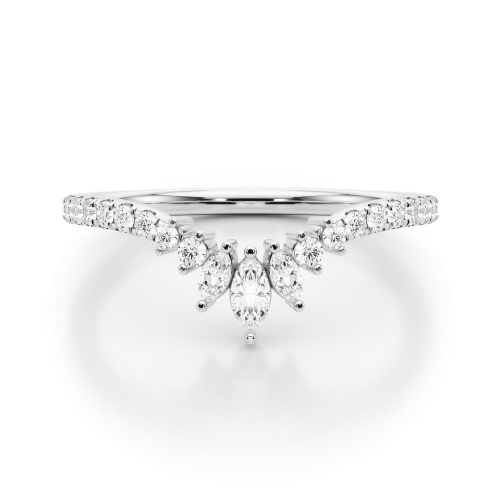14k Fashion Ring Marquise & Round (0.35ct tw)