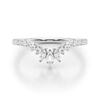 14k Fashion Ring Marquise & Round (0.35ct tw)